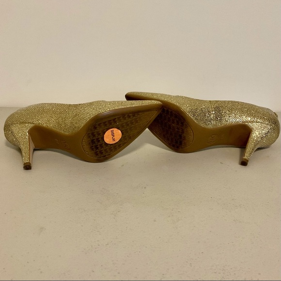 Michael Kors Dorothy Flex Pumps Glitter Gold Sz 6M - Picture 7 of 10